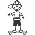 The Sticker Family - Niño con Skateboard B3