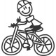 The Sticker Family - Niño en Bicicleta B10