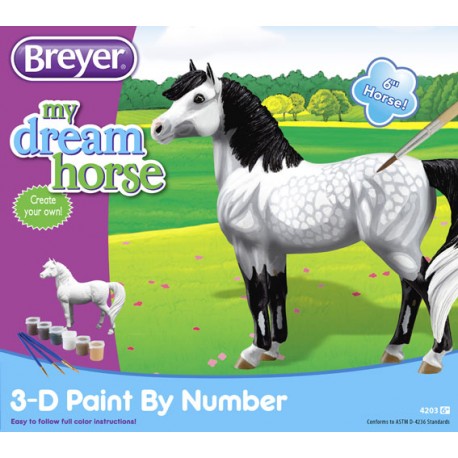 Breyer - Pinta por Números 3D Caballo Gris Dapple